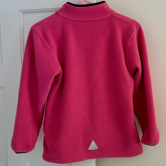 L.L. Bean Pink Fleece with Button Collar - Picture 4 of 4